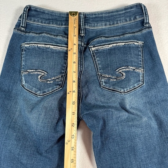 Sliver Jeans Womens 27 Blue Suki Straight Mid Rise Medium Wash Stretch - Picture 9 of 11